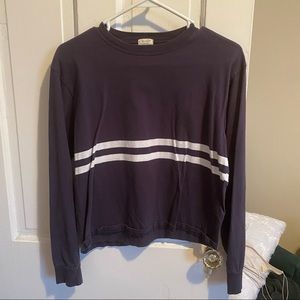 Navy + White Stripes Long Sleeve John Galt T-shirt